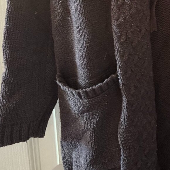 Knitted Chocolate Cardigan LG - Picture 2 of 5